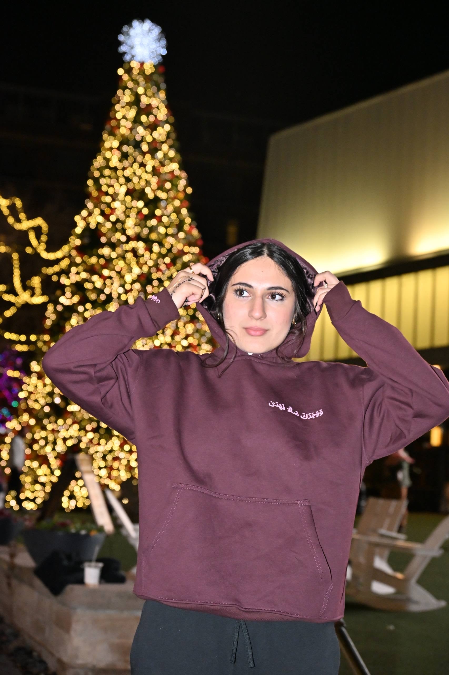 Burgundy and pink hoodie ￼